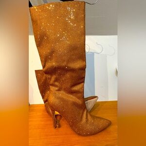Brown Sequin Boots ✨